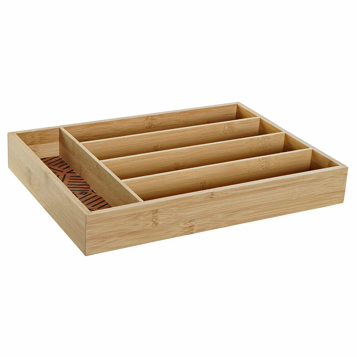 Cestino Multiuso DKD Home Decor Nero Naturale Bambù 25,5 x 35,5 x 5 cm