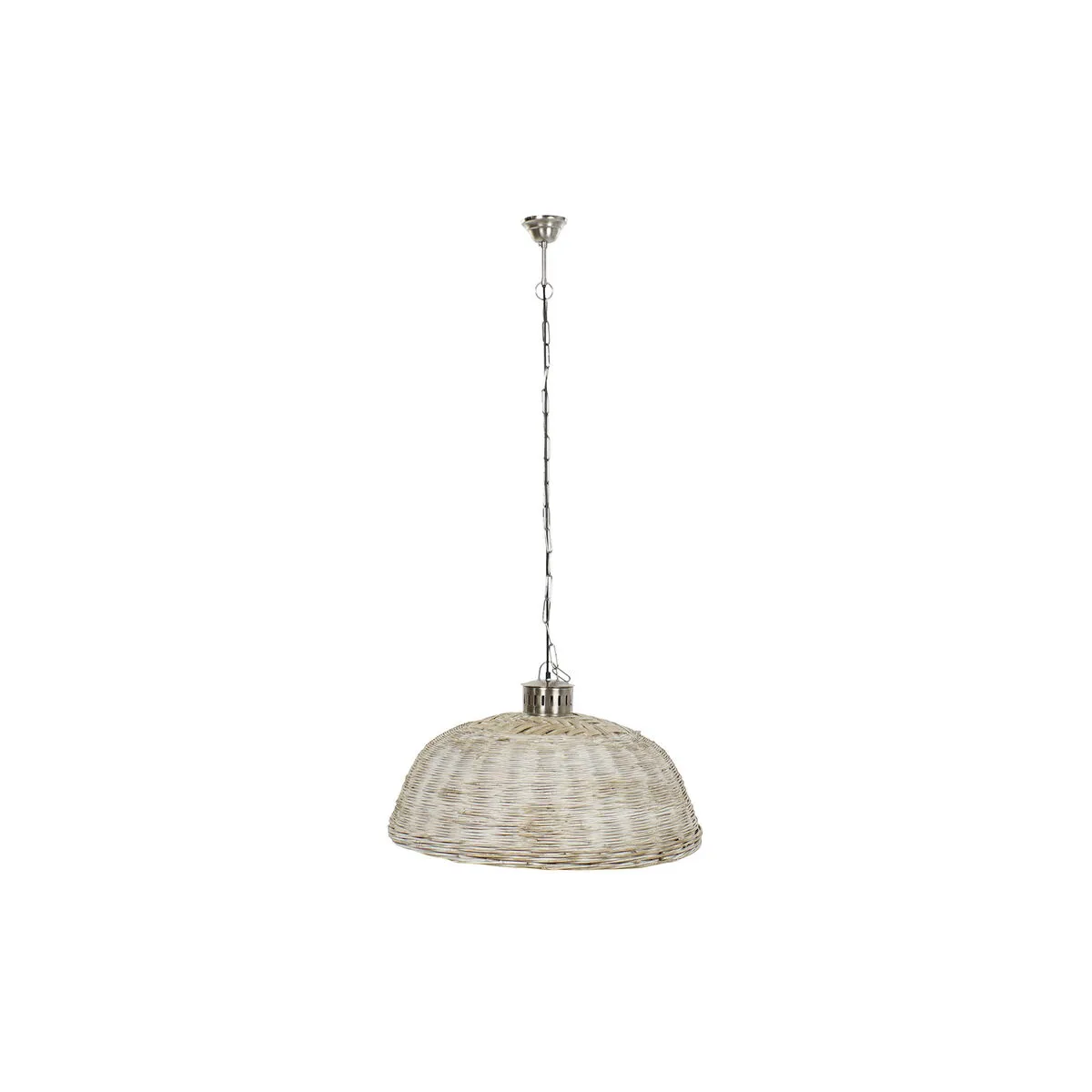 Lampadario DKD Home Decor Argentato Naturale Metallo 50 W 80 x 80 x 47 cm