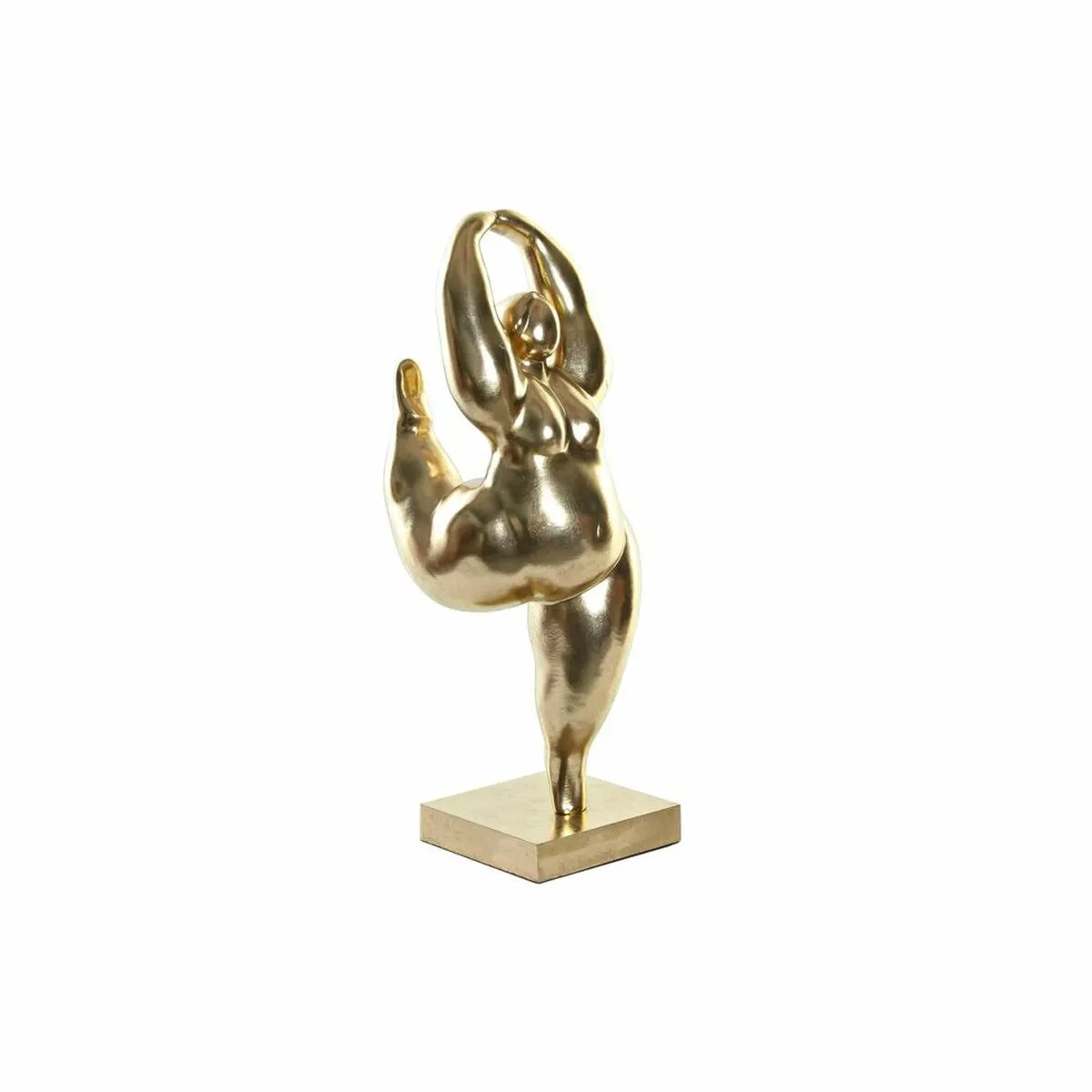 Statua Decorativa DKD Home Decor Dorato Resina (22 x 18 x 50.5 cm) (22 cm) (22 x 18 cm)