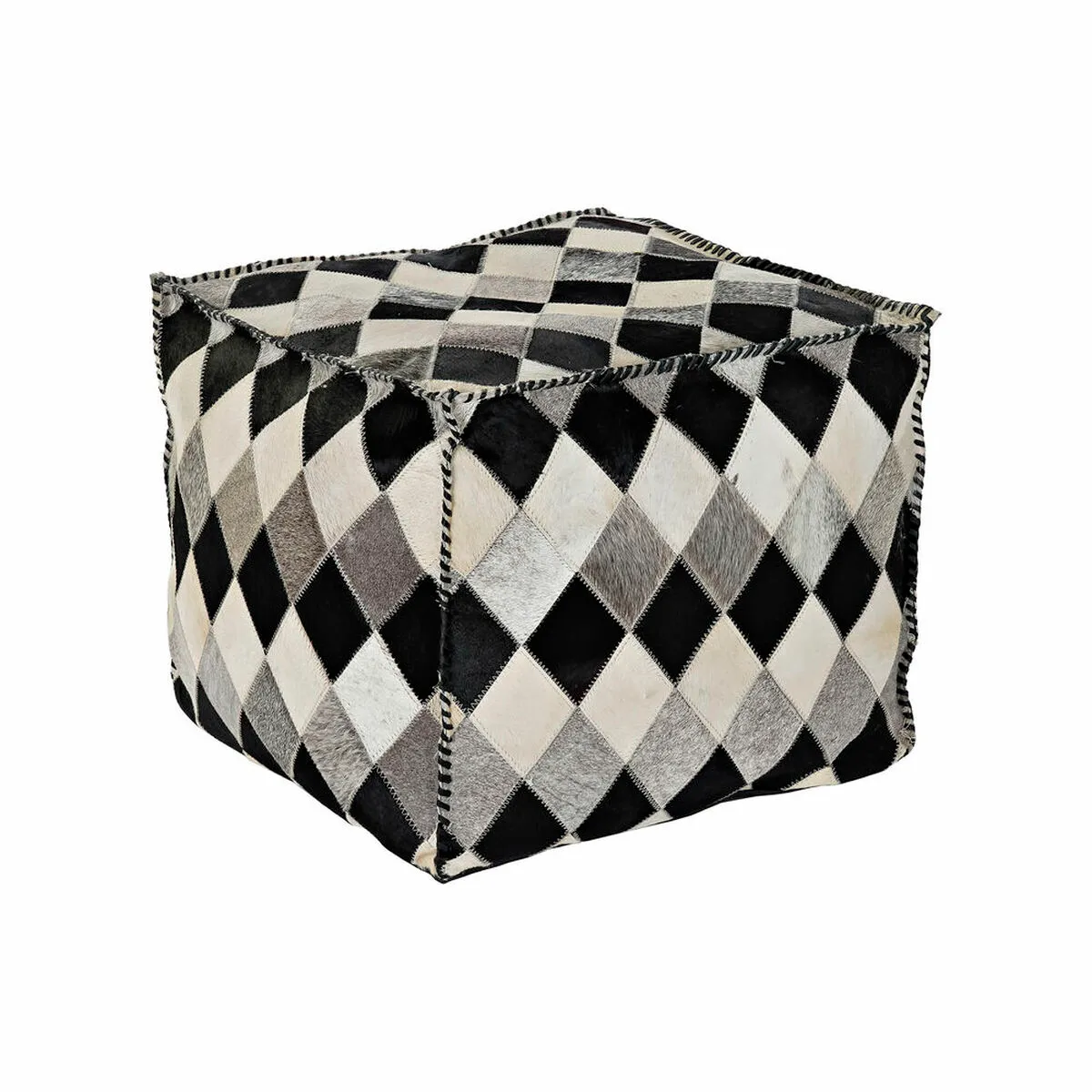 Puff DKD Home Decor Poliestere Pelle (45 x 45 x 40 cm)