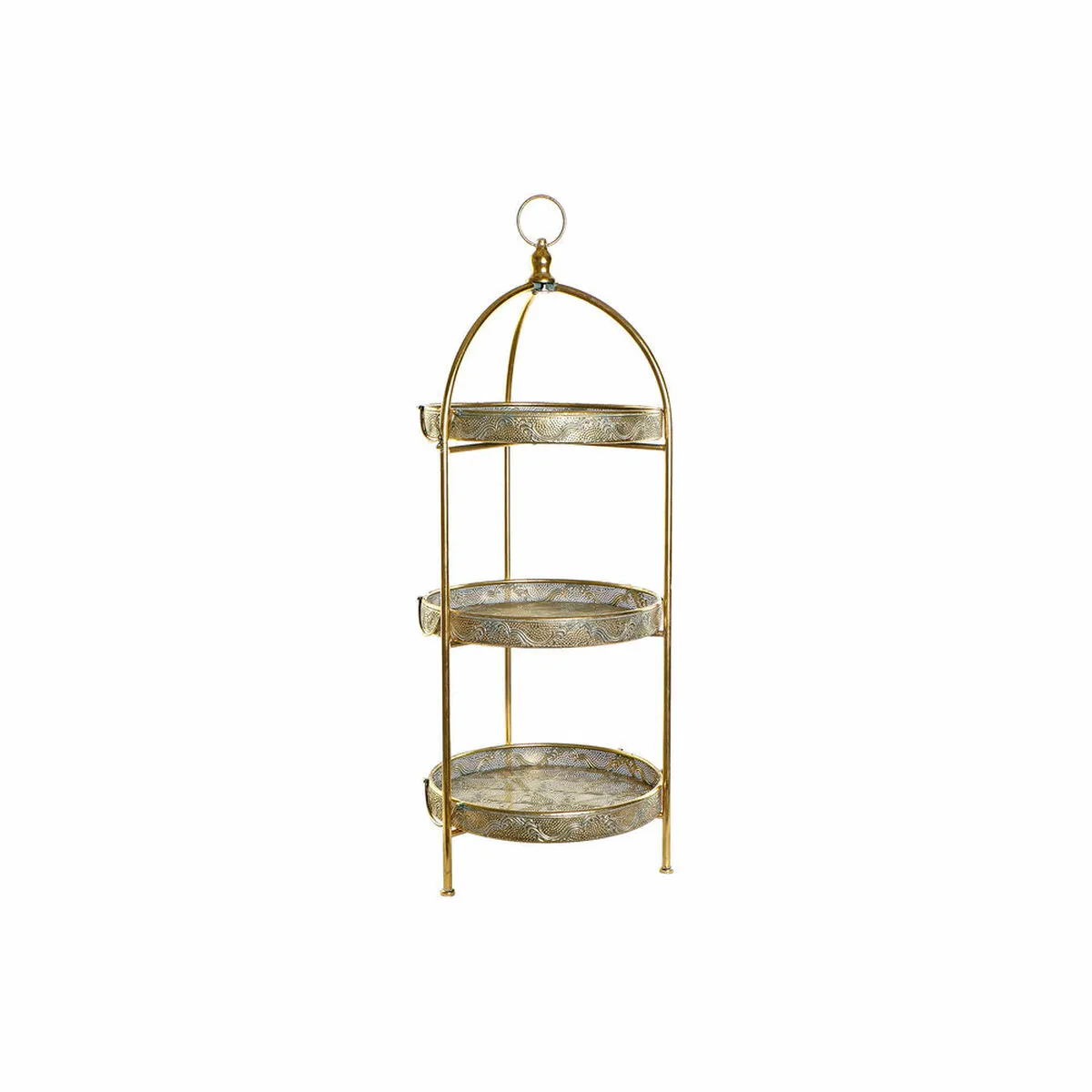 Scaffale DKD Home Decor Dorato Metallo 3 Mensole (39 x 39 x 101 cm)