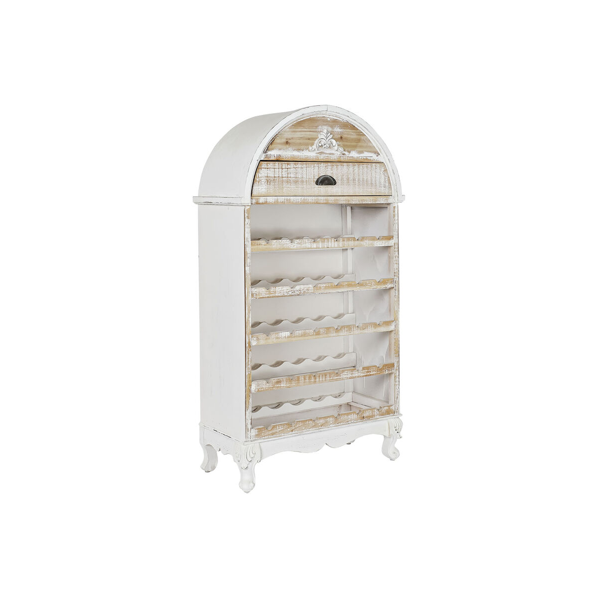 Portabottiglie DKD Home Decor Bianco Marrone Legno 65 x 30 x 123 cm