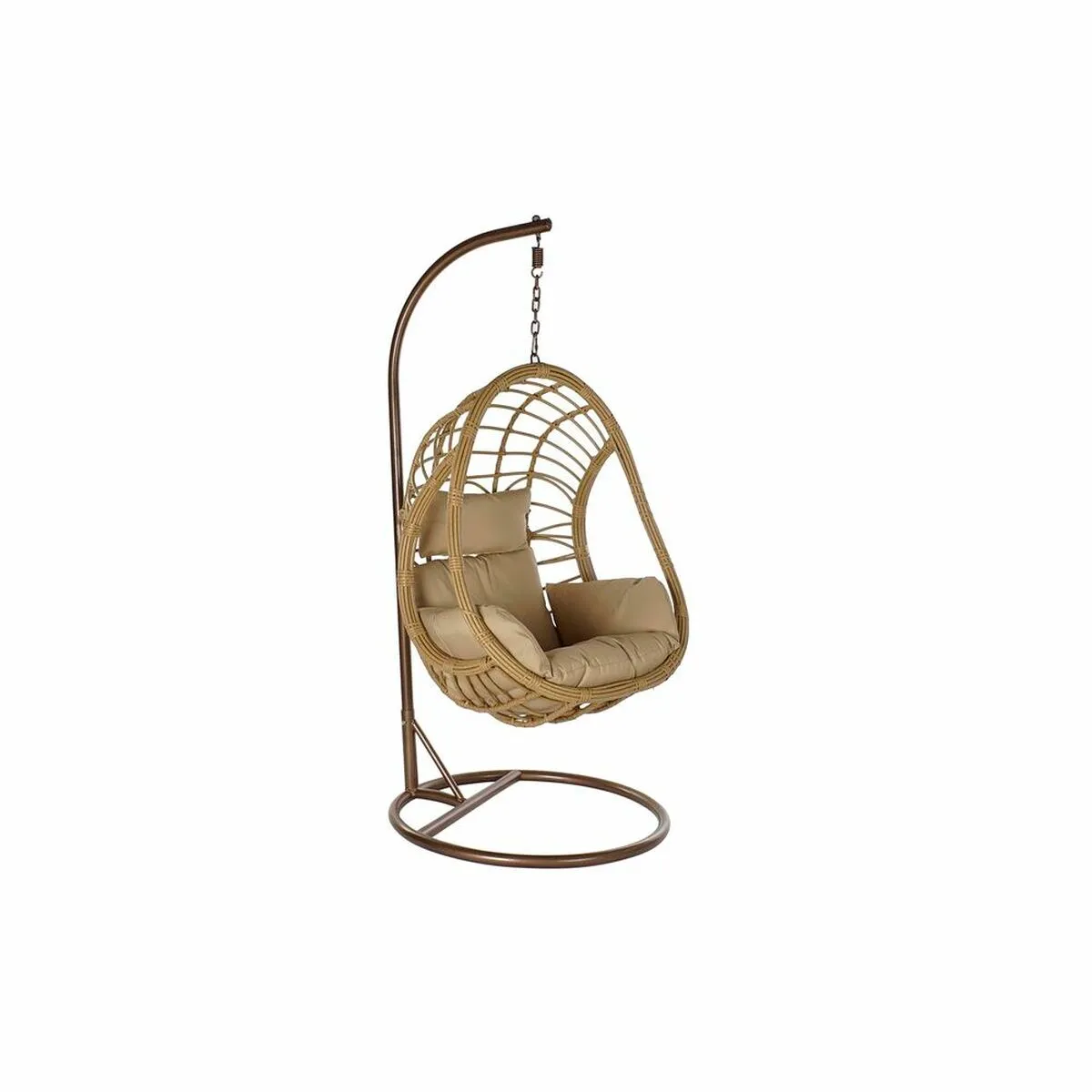 Poltrona da giardino DKD Home Decor Marrone 90 x 70 x 110 cm Beige Metallo rattan sintetico (90 x 65 x 193 cm)