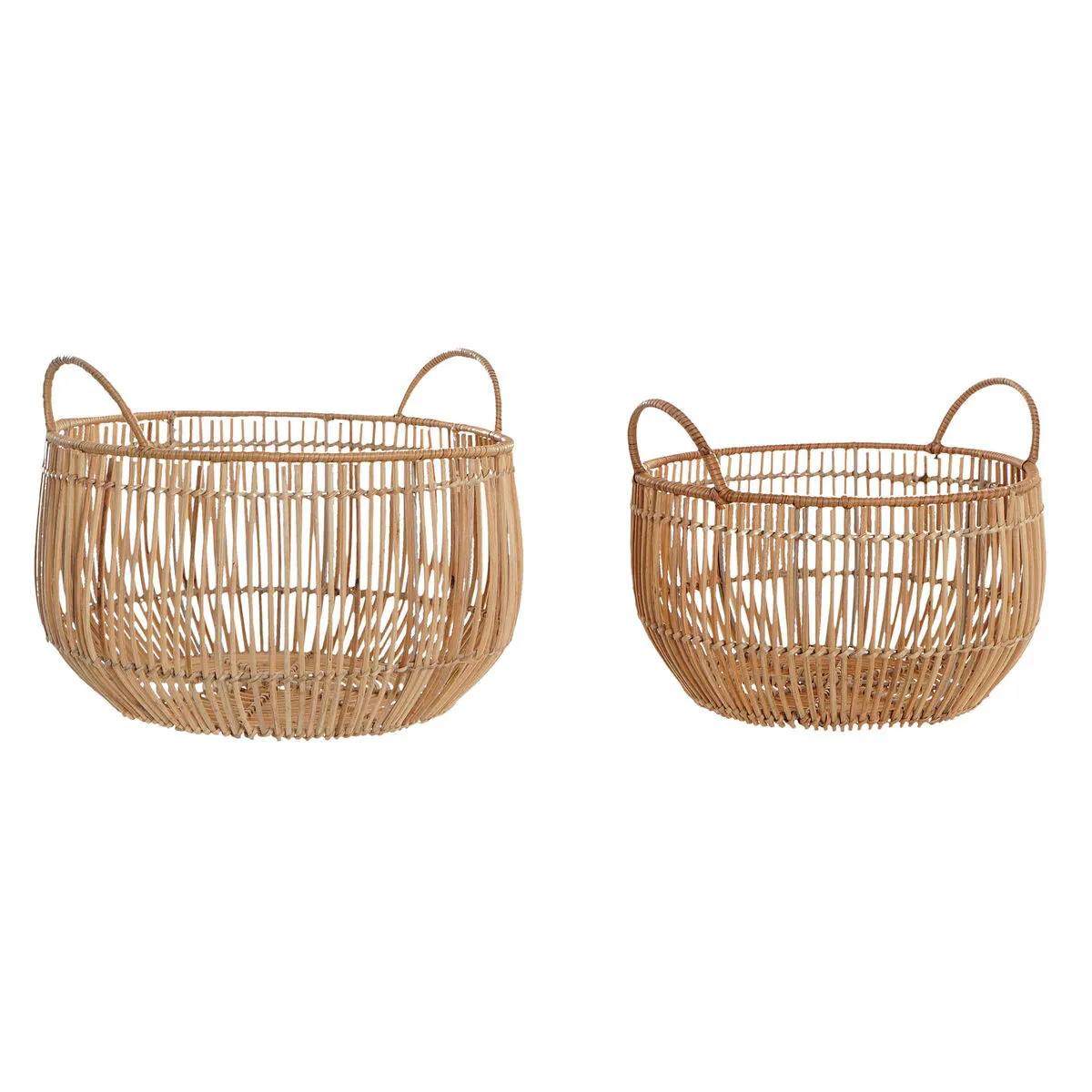 Set di Cestini DKD Home Decor Rattan (36 x 36 x 27 cm)