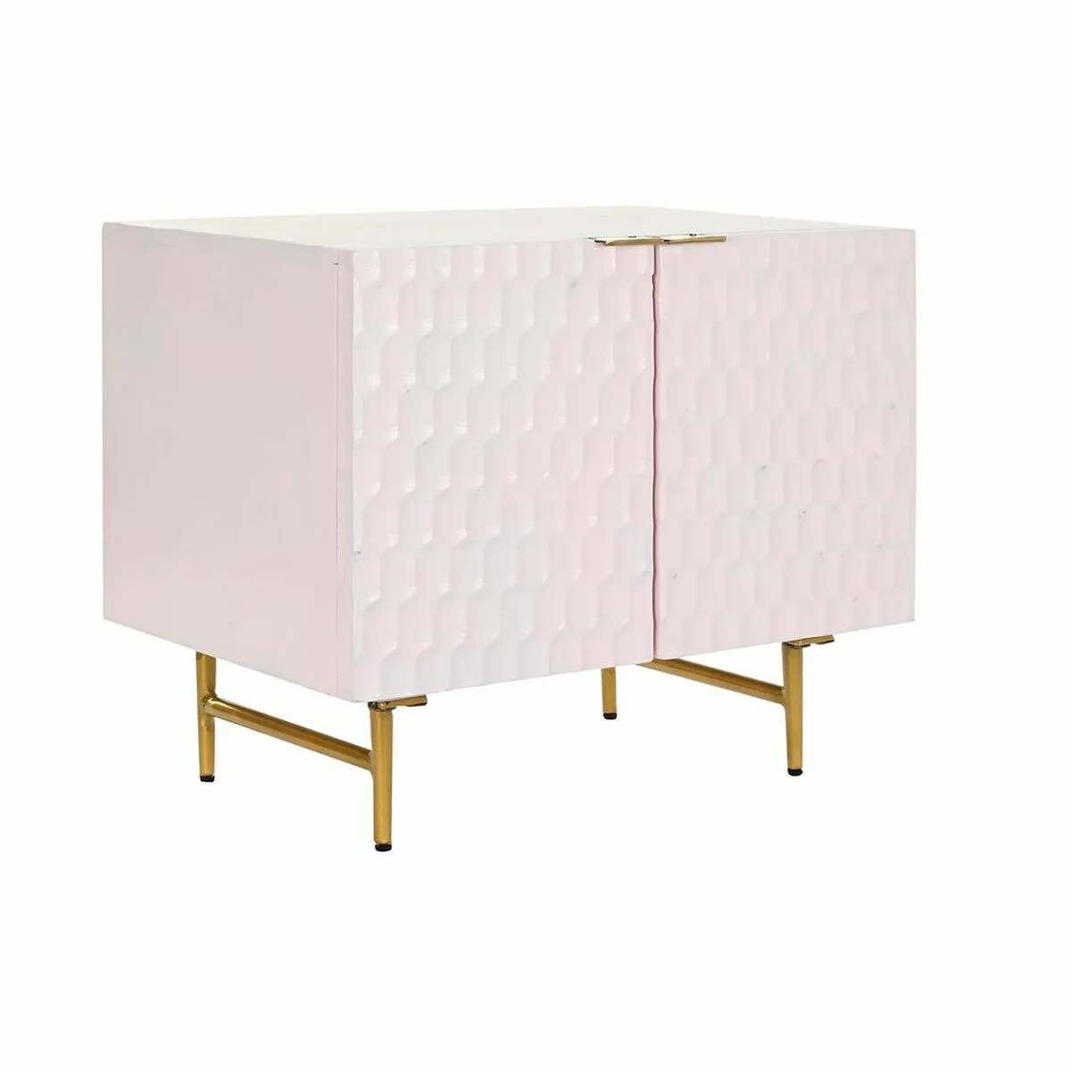 Credenza DKD Home Decor   Rosa 63 x 43 x 52 cm Dorato Metallo Legno di mango