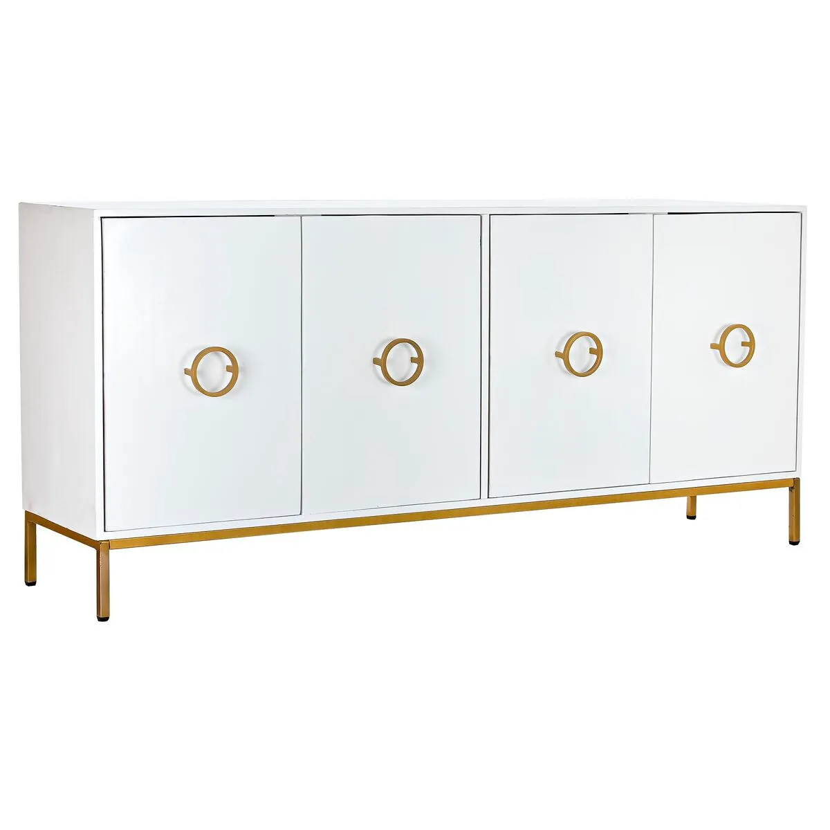 Credenza DKD Home Decor Bianco Dorato Metallo Legno di mango 180 x 40 x 80 cm