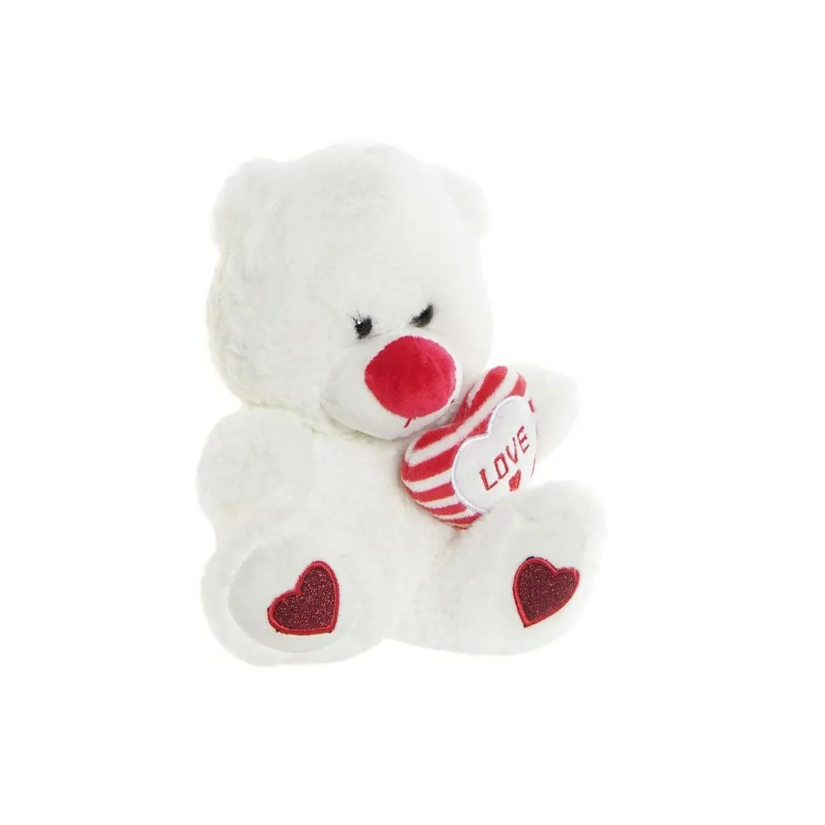 Peluche DKD Home Decor Bianco Rosso Plastica Per bambini 17,5 x 15 x 20 cm