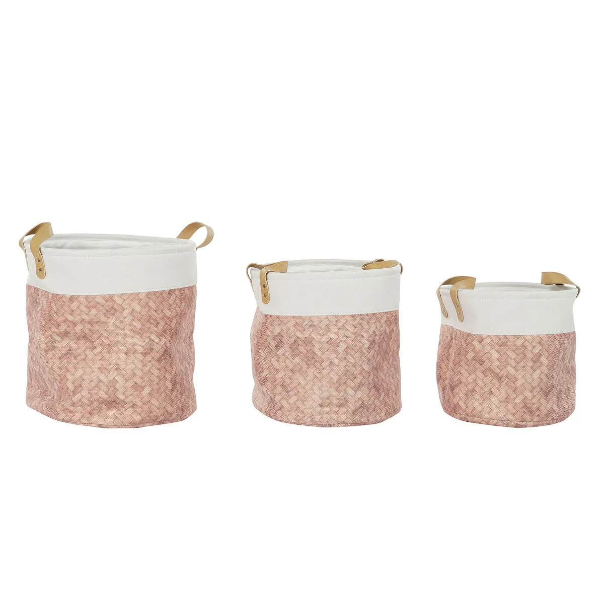 Set di Cestini DKD Home Decor Tela Poliestere 34 x 34 x 35 cm