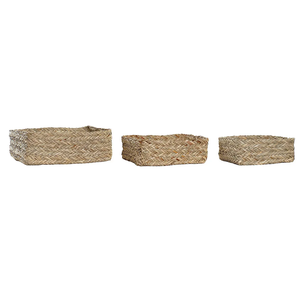 Set di Cestini DKD Home Decor Fibra naturale (39 x 24 x 15 cm)