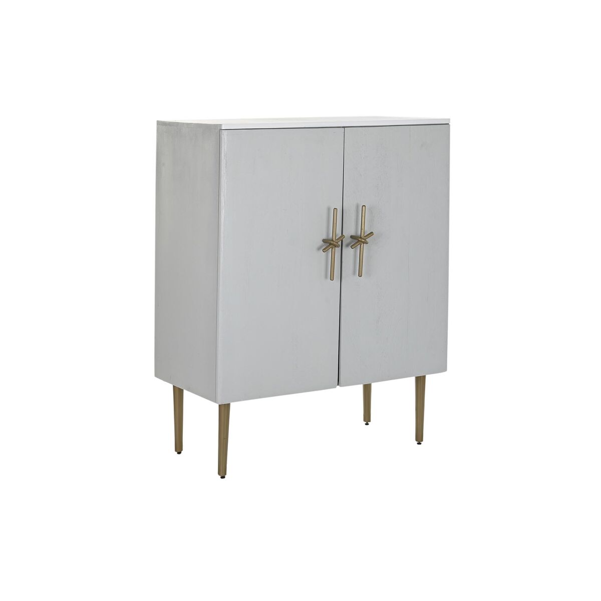 Mobile Aggiuntivo DKD Home Decor BAR Dorato Bianco Ferro Legno di mango (85 x 45 x 110 cm)