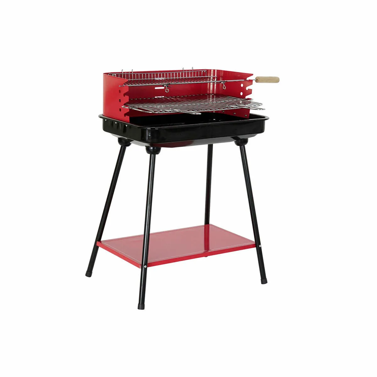 Barbecue a Carbone con Gambe DKD Home Decor Rosso 53 x 37 x 80 cm Acciaio (53 x 37 x 80 cm)