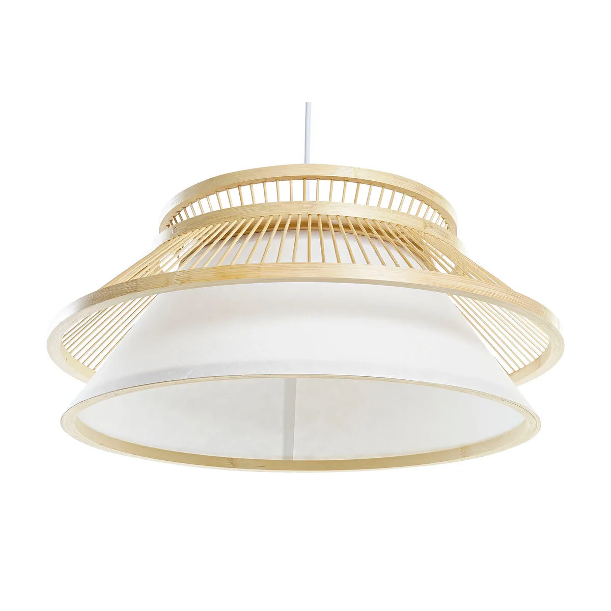 Lampadario DKD Home Decor Naturale Bianco 220 V 50 W (46 x 46 x 20 cm)