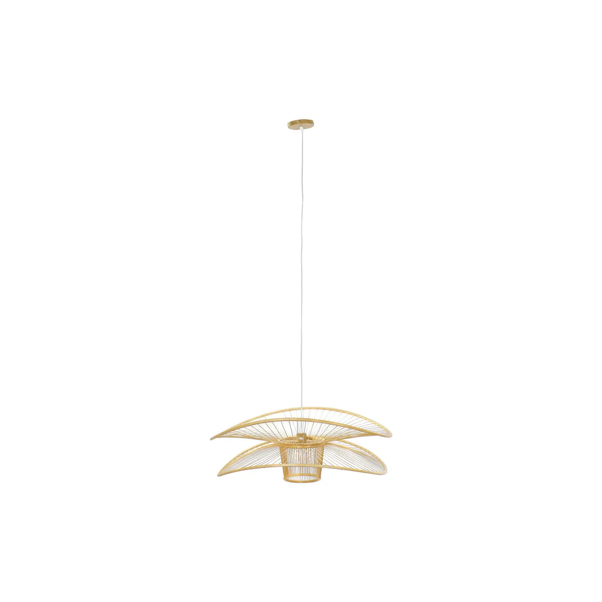 Lampadario DKD Home Decor Naturale Bambù 50 W 80 x 80 x 29 cm