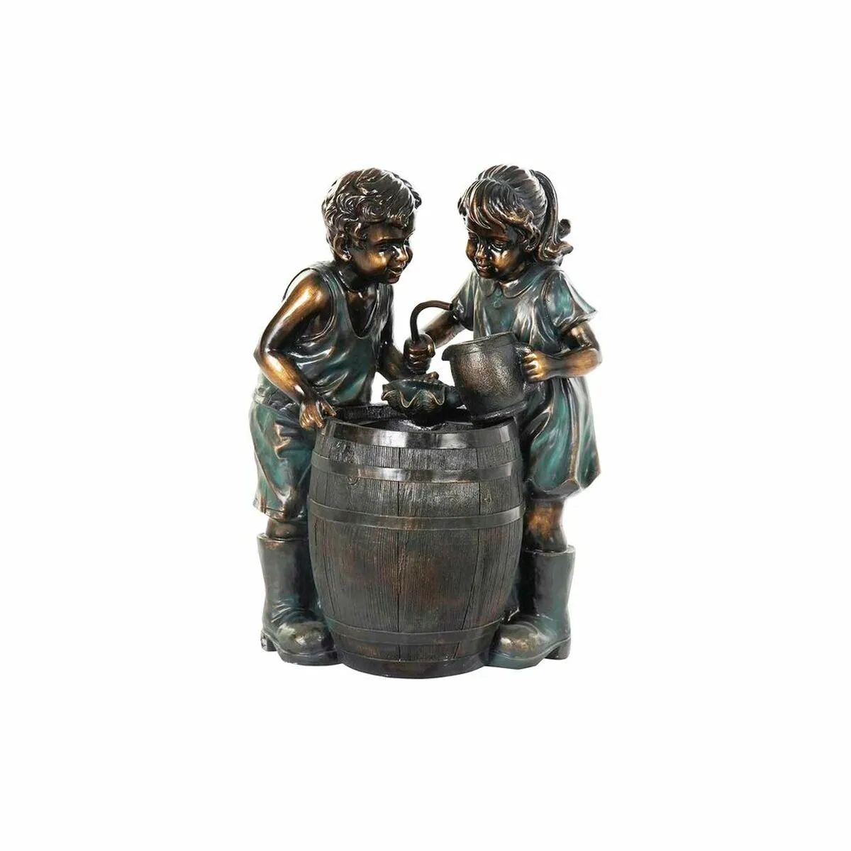 Fontana da giardino DKD Home Decor Bronce Resina Bambini 57 x 42 x 77 cm