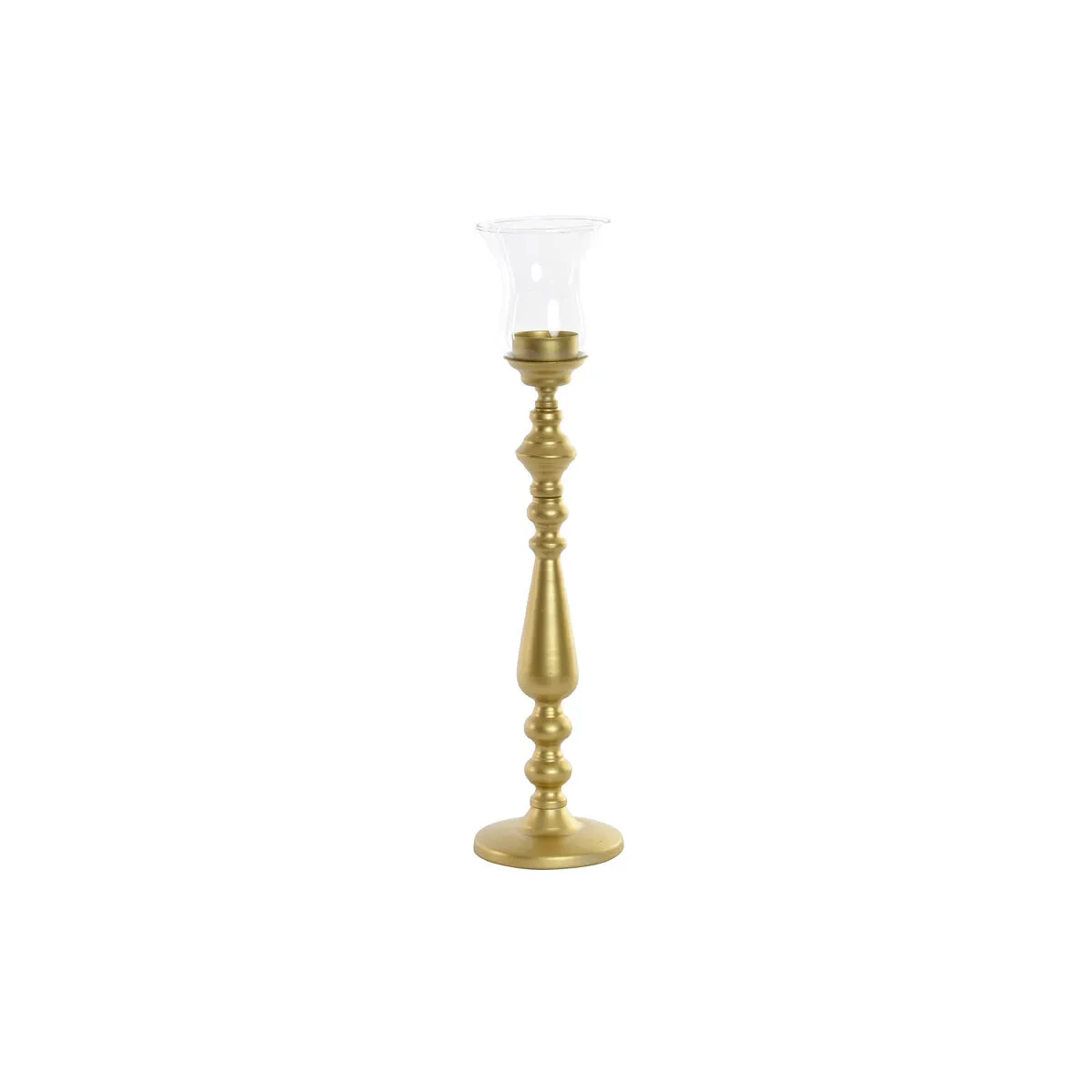 Candelabro DKD Home Decor Dorato Metallo Cristallo 10 x 10 x 41 cm