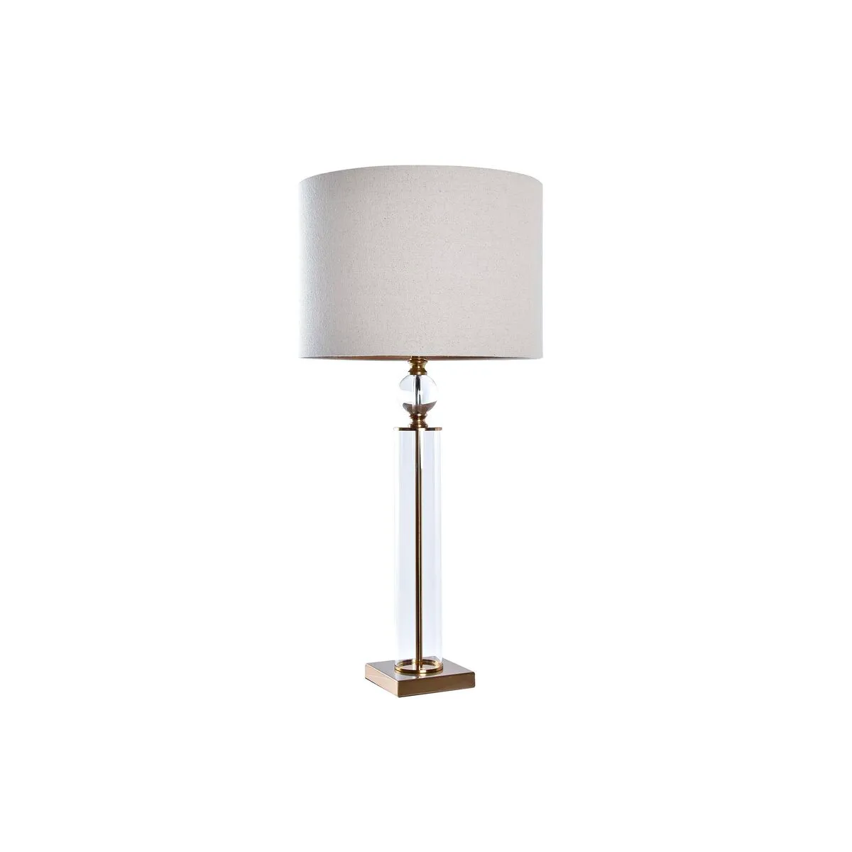 Lampada da tavolo DKD Home Decor Beige Trasparente Dorato Metallo Cristallo 50 W 220 V 41 x 41 x 80 cm