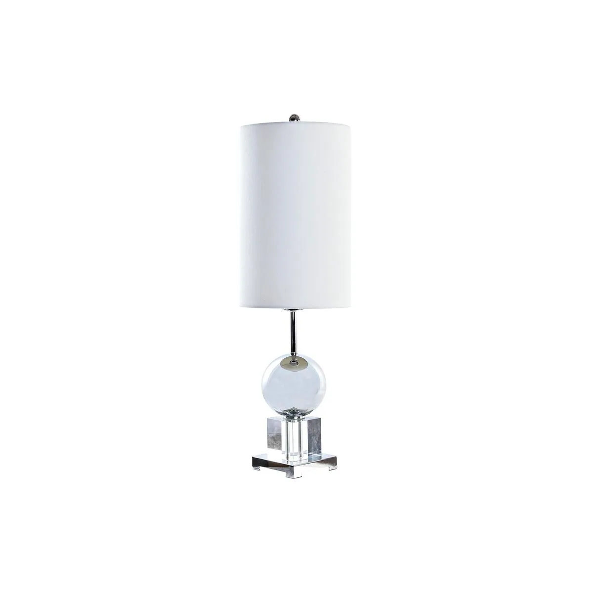 Lampada da tavolo DKD Home Decor Cristallo Argentato Metallo Bianco 25 x 25 x 78 cm 220 V 50 W