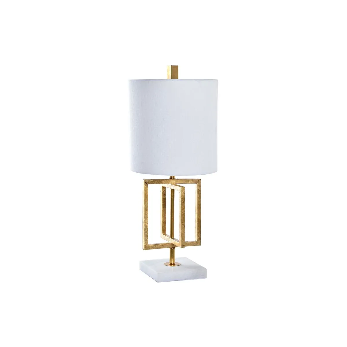 Lampada da tavolo DKD Home Decor Dorato Metallo Bianco 220 V 50 W 25 x 25 x 60 cm