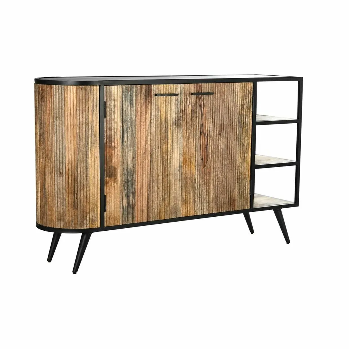 Credenza DKD Home Decor Marrone Nero Metallo Legno di mango (145 x 40 x 90 cm)