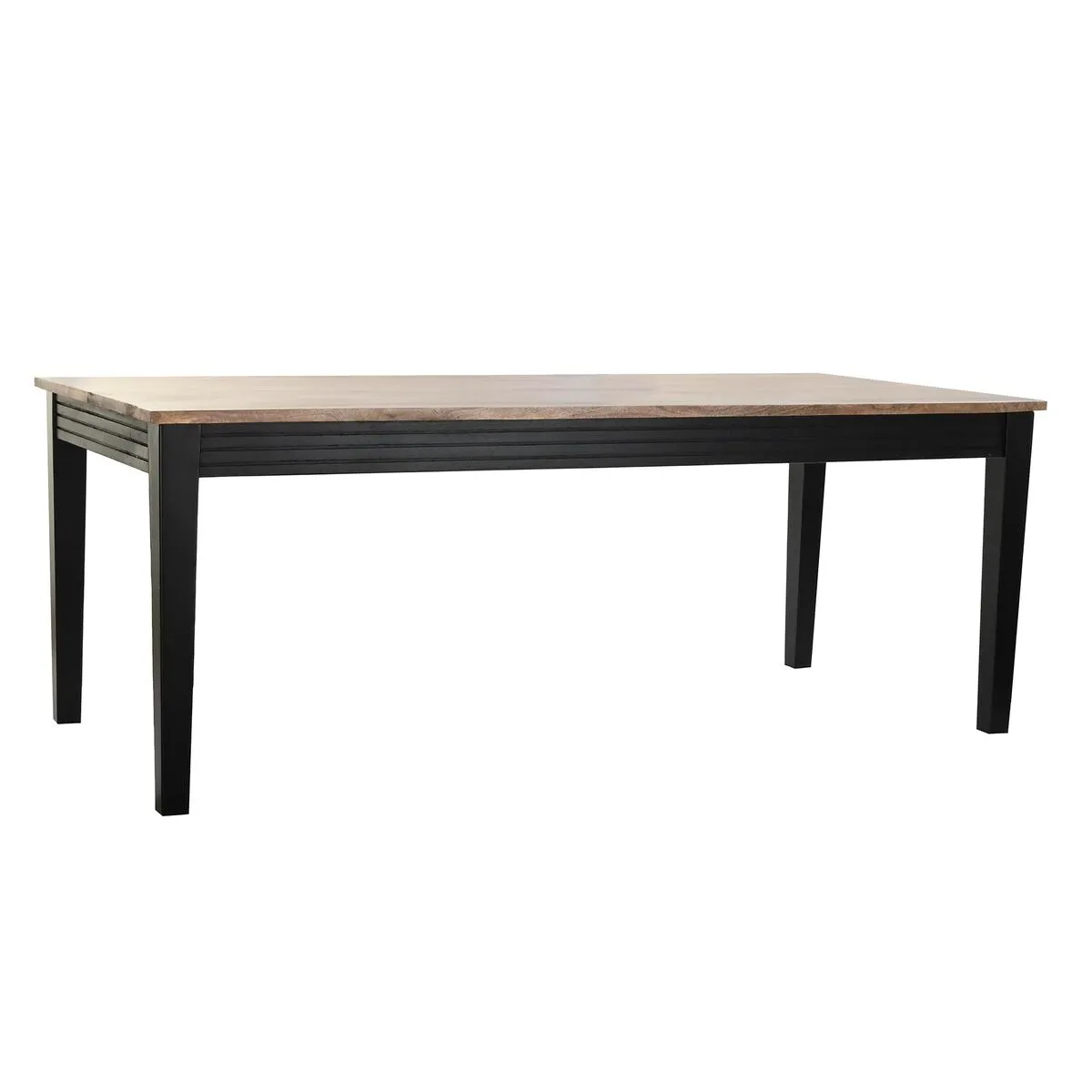 Tavolo da Pranzo DKD Home Decor Naturale Nero Metallo Legno di mango (200 x 90 x 75 cm)