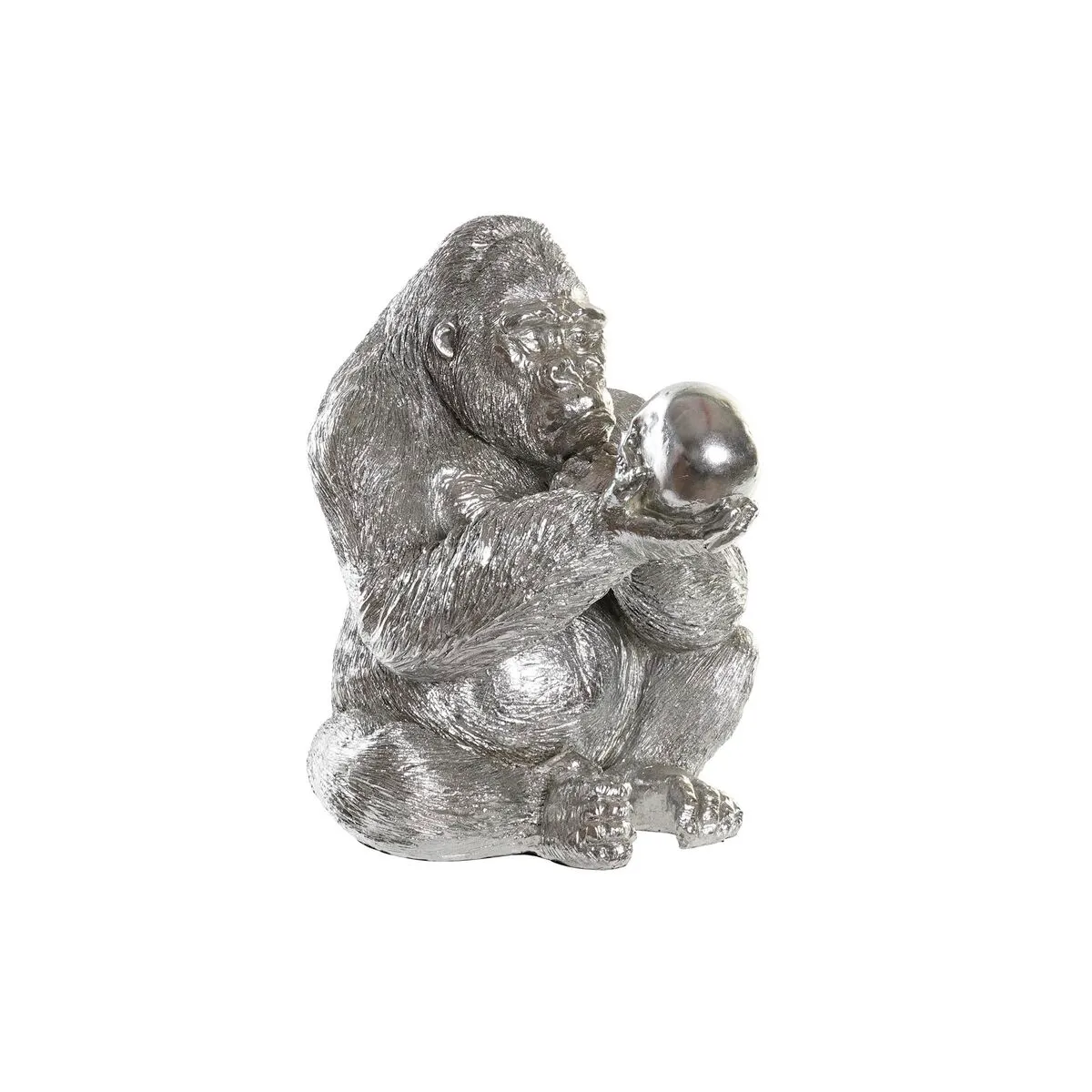 Statua Decorativa DKD Home Decor Argentato Resina Gorilla (38,5 x 33 x 43,5 cm)