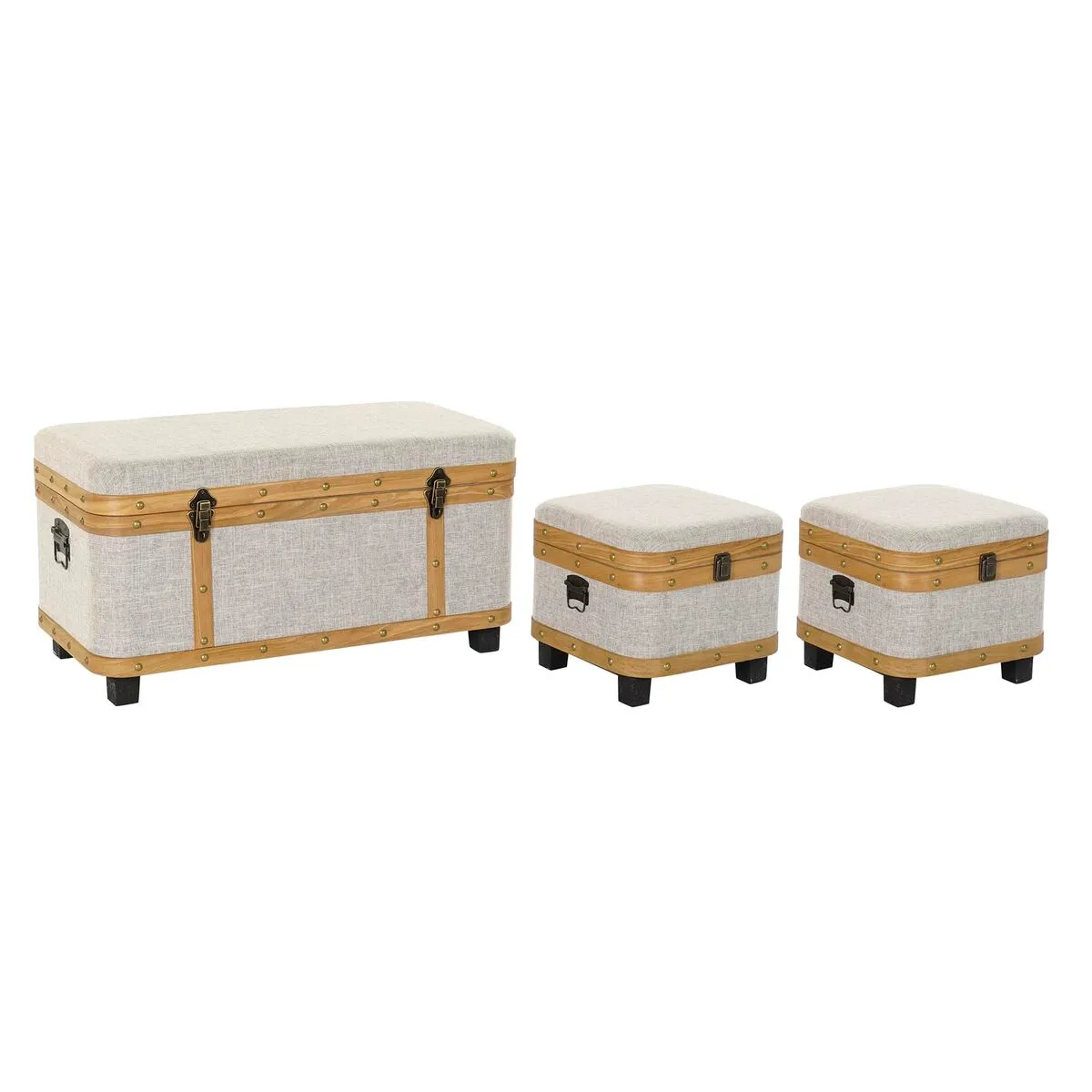 Set di Bauli DKD Home Decor Legno 80 x 42 x 42 cm