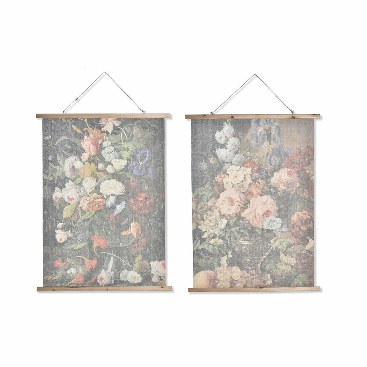 Quadro DKD Home Decor Fiori Moderno 75 x 2 x 100 cm (2 Unità)