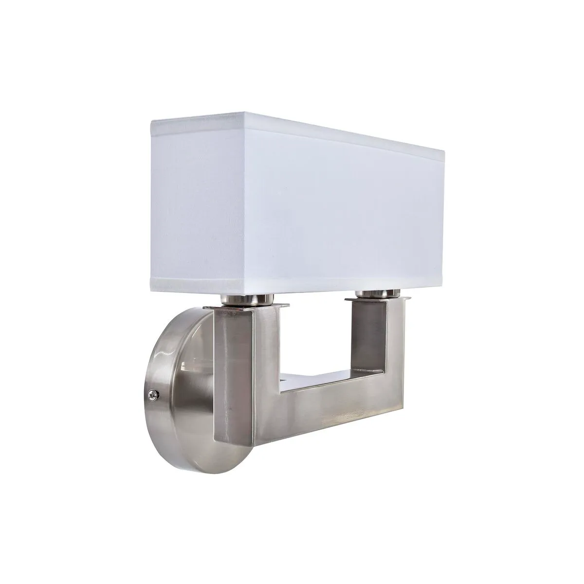 Lampada da Parete DKD Home Decor Argentato Metallo Poliestere Bianco 220 V 40 W (25 x 14 x 24 cm)