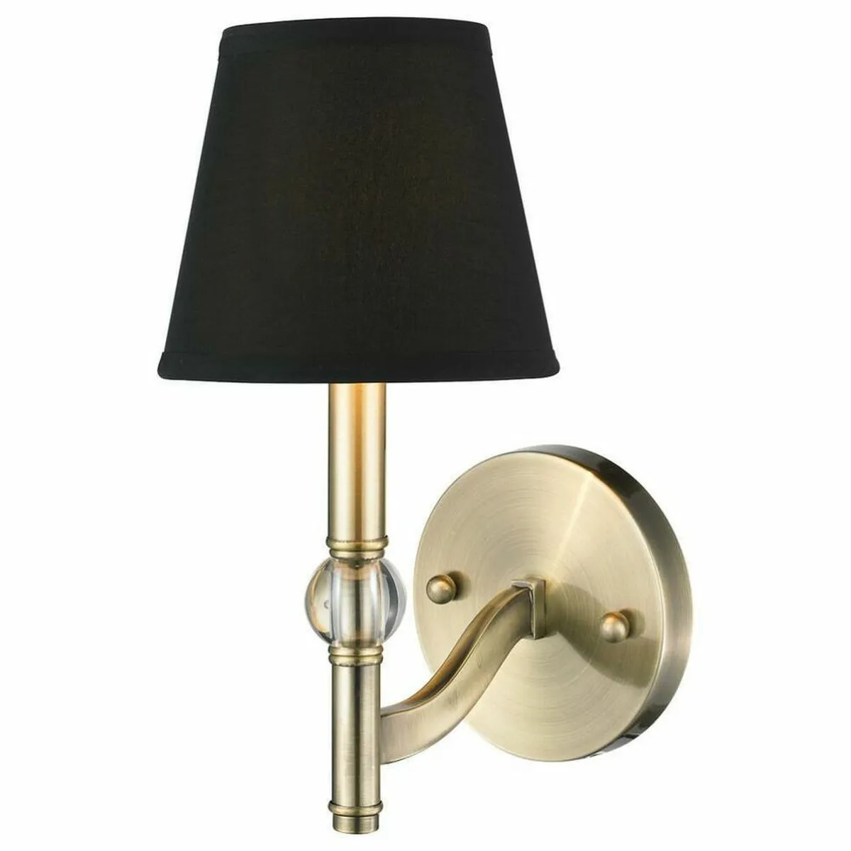 Lampada da Parete DKD Home Decor 25W Nero Dorato Metallo Poliestere 220 V (15 x 23 x 31 cm)