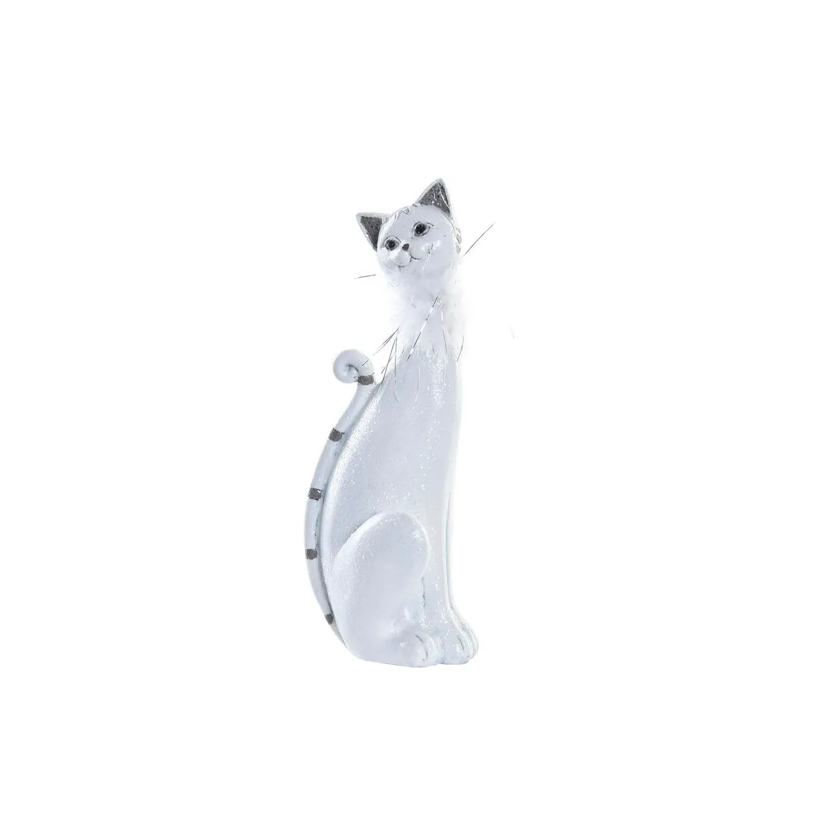 Statua Decorativa DKD Home Decor Bianco Gatto Romantico 30 x 40 cm 9 x 9 x 24 cm