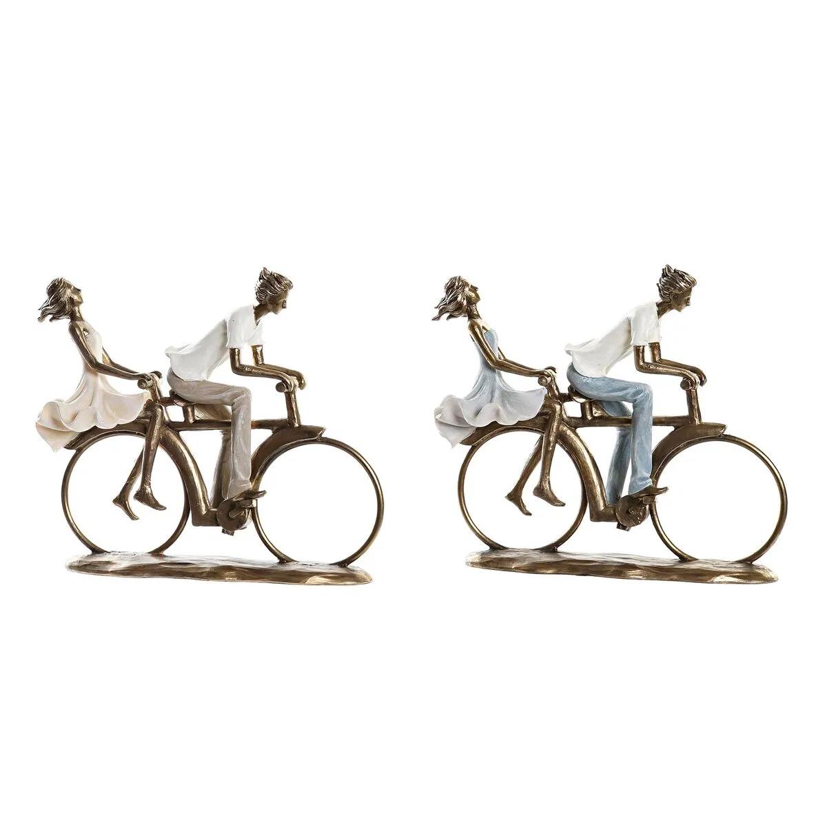 Statua Decorativa DKD Home Decor 27 x 9,5 x 23 cm Rame Coppia (2 Unità)