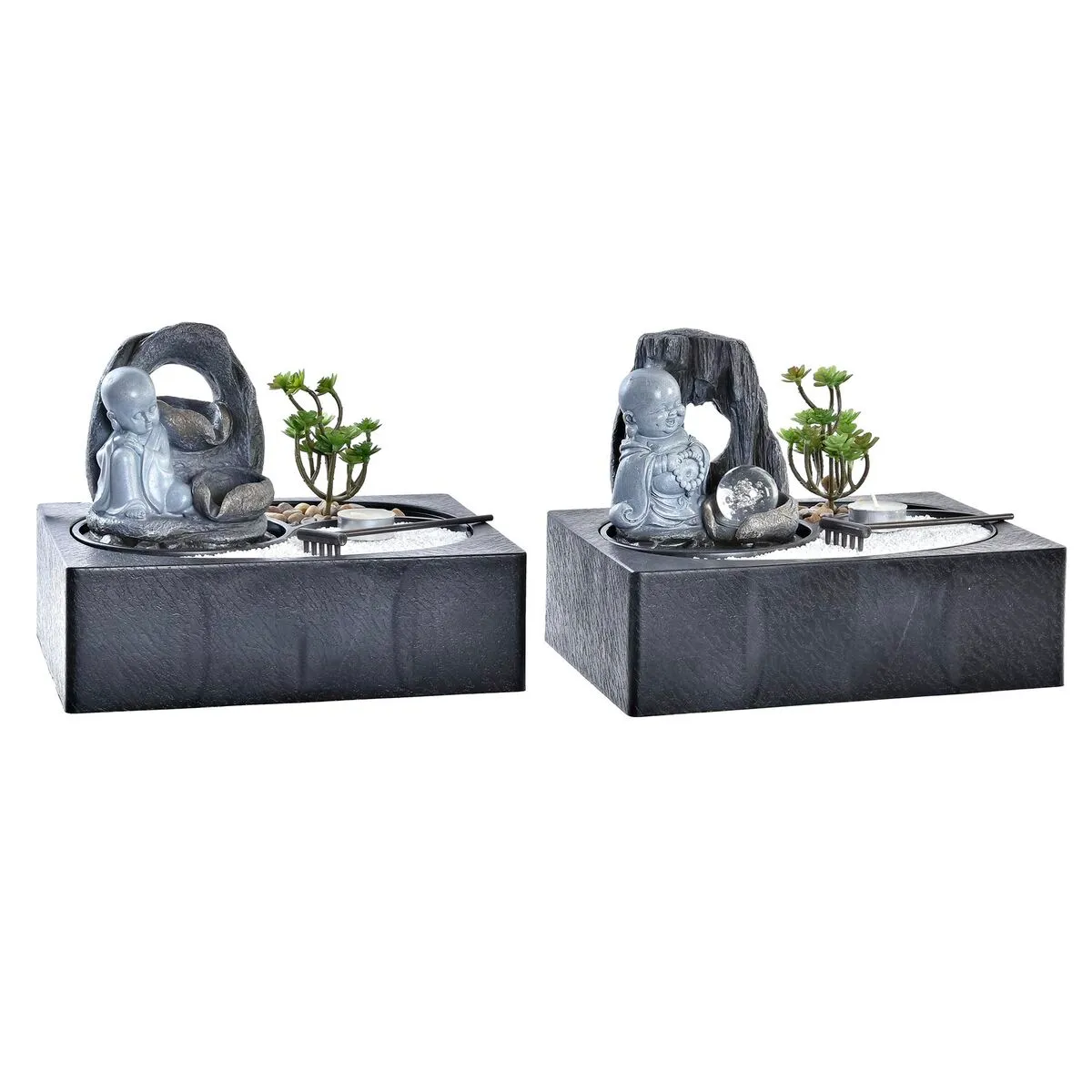 Fontana da giardino DKD Home Decor 29 x 21 x 22 cm Resina Orientale (2 Unità)