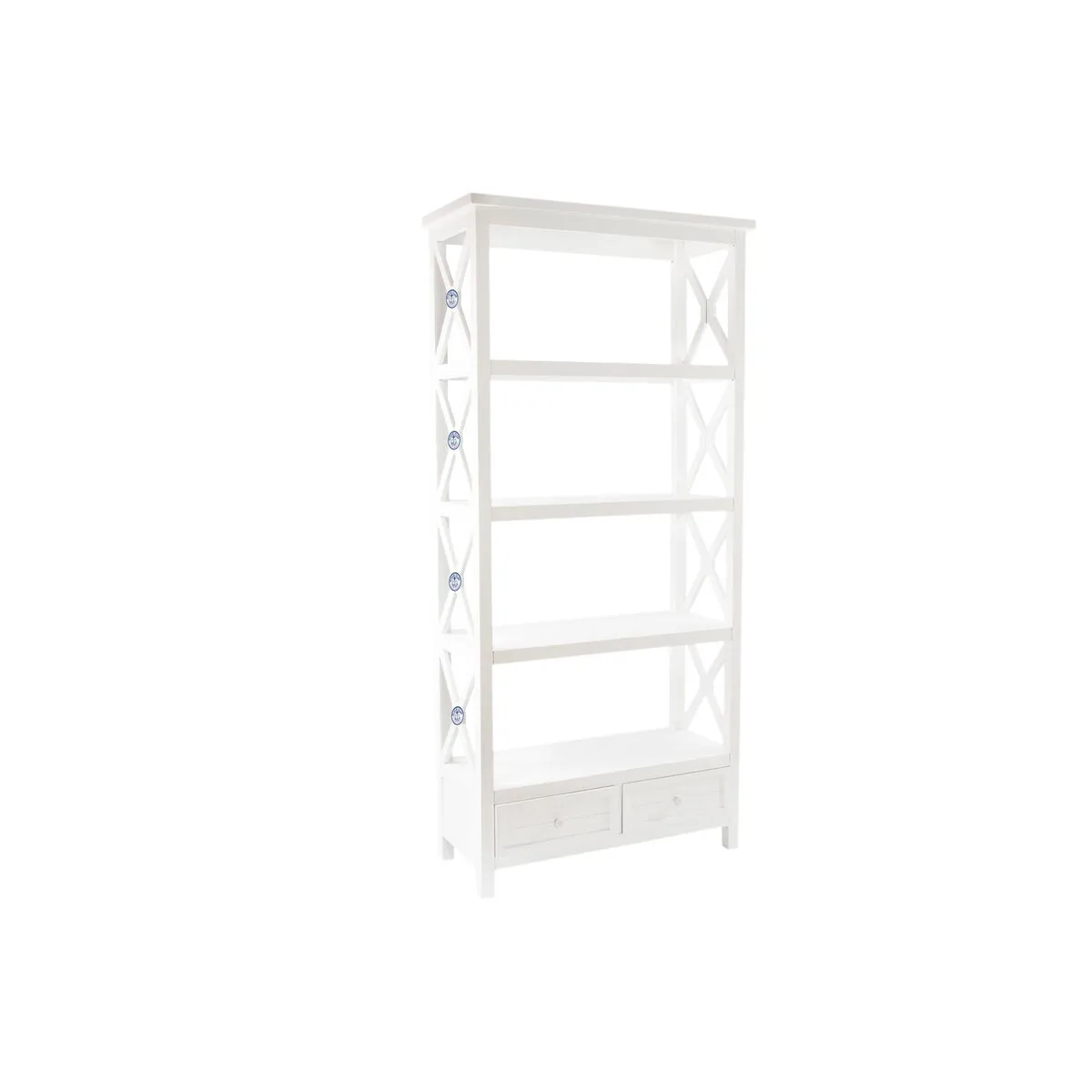 Scaffale DKD Home Decor Bianco Arancio Legno Plastica 90 x 38 x 191 cm