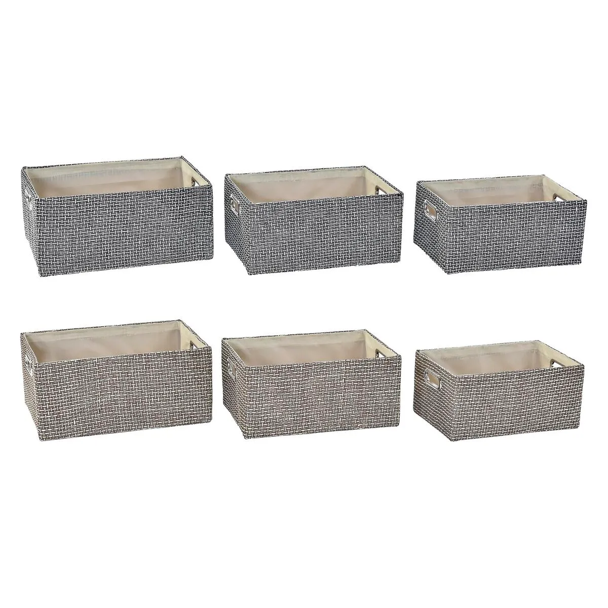 Set di Cestini DKD Home Decor 40,5 x 28 x 18 cm Poliestere (2 Unità)