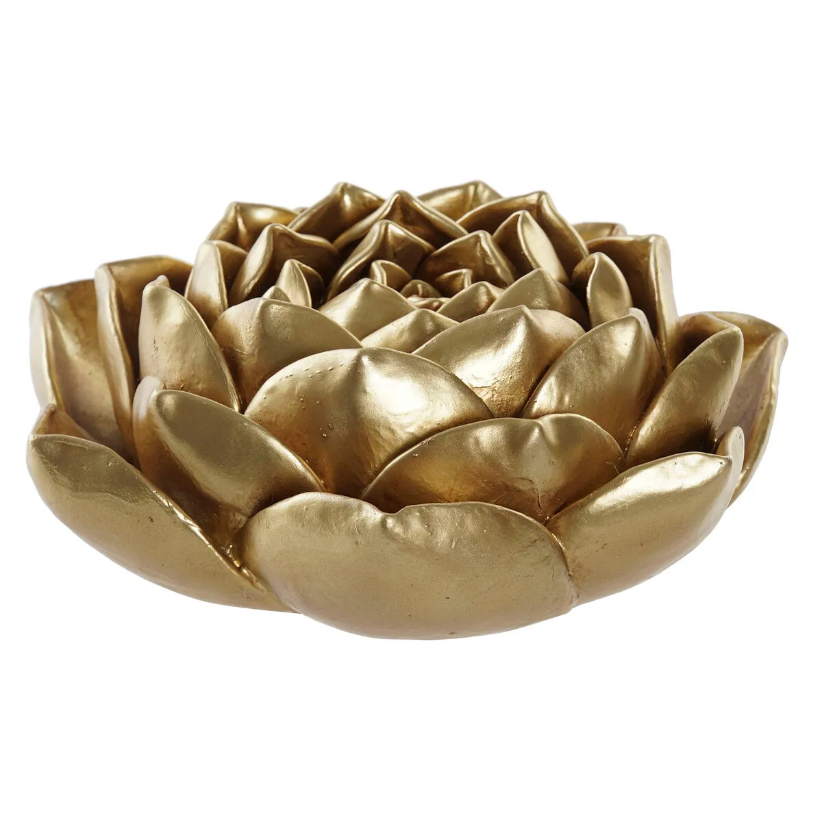 Statua Decorativa DKD Home Decor Dorato Fiore 18 x 18,5 x 7,2 cm