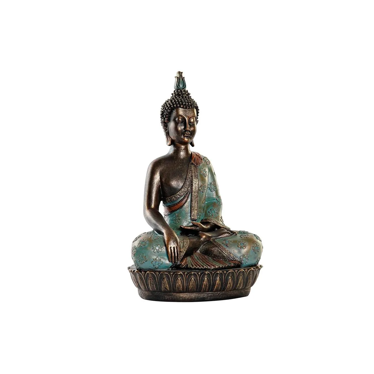 Statua Decorativa DKD Home Decor 29 x 20 x 45,5 cm Buddha Turchese Orientale