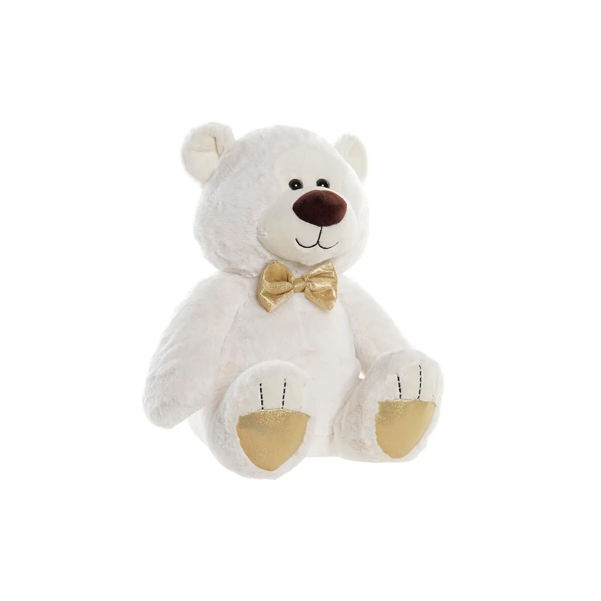 Orsetto di Peluche DKD Home Decor Papillon Bianco Dorato Metallo Per bambini Orso 30 x 40 cm 25 x 25 x 30 cm