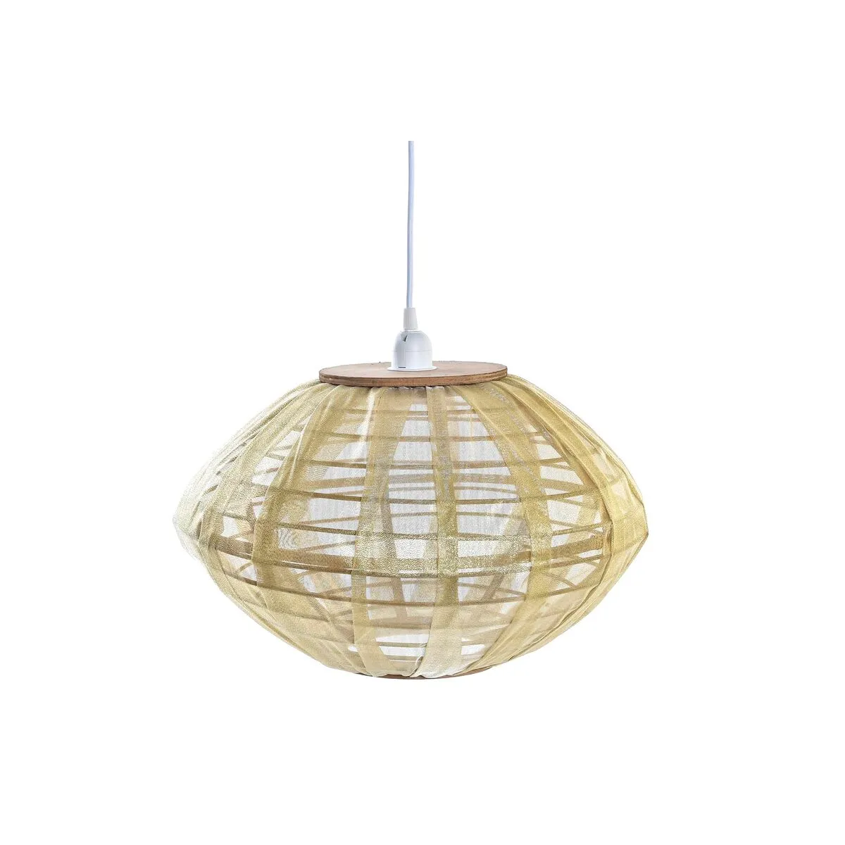 Lampadario DKD Home Decor Naturale Dorato Marrone Bambù 50 W (42 x 42 x 26 cm)