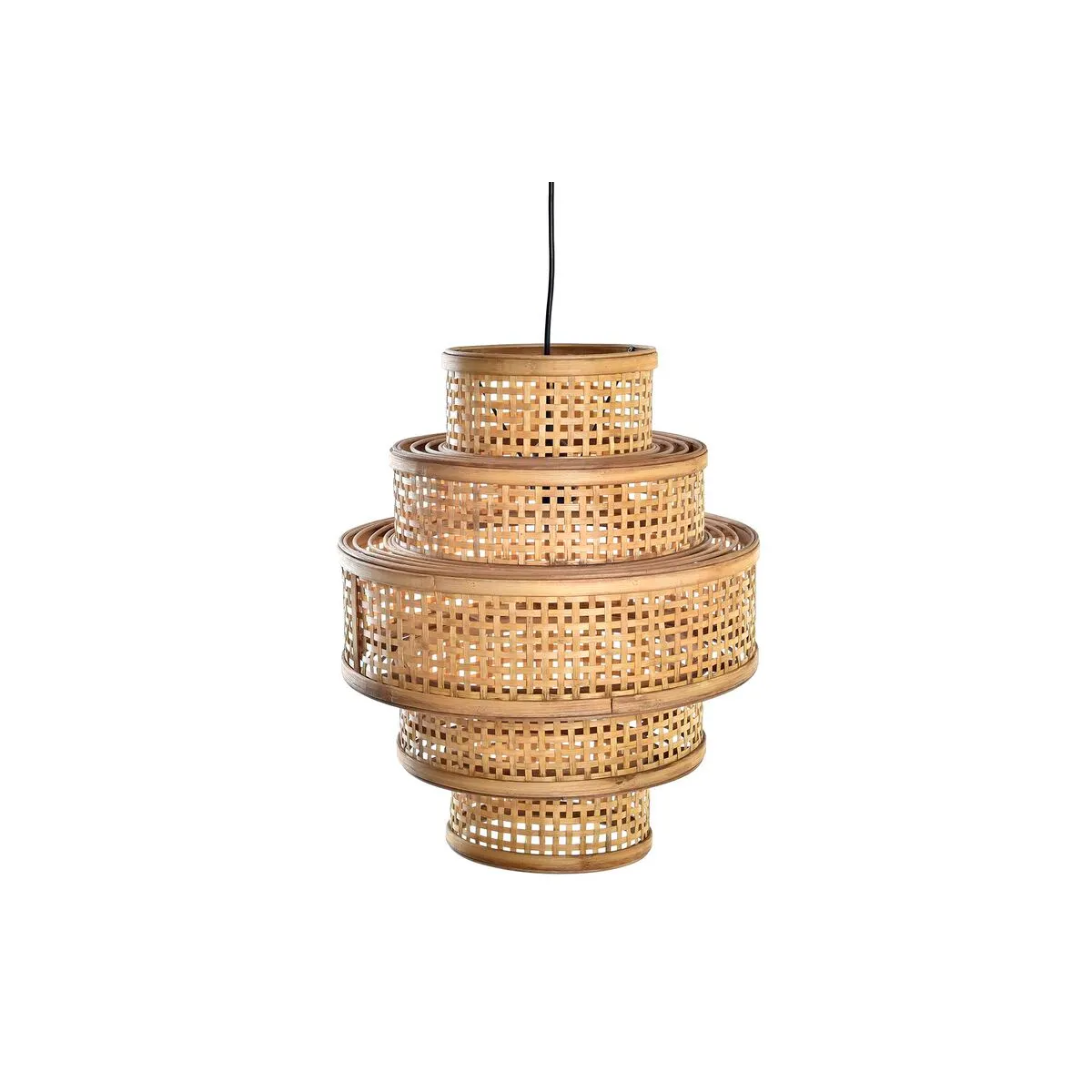 Lampadario DKD Home Decor Marrone Bambù 50 W 41 x 41 x 48 cm