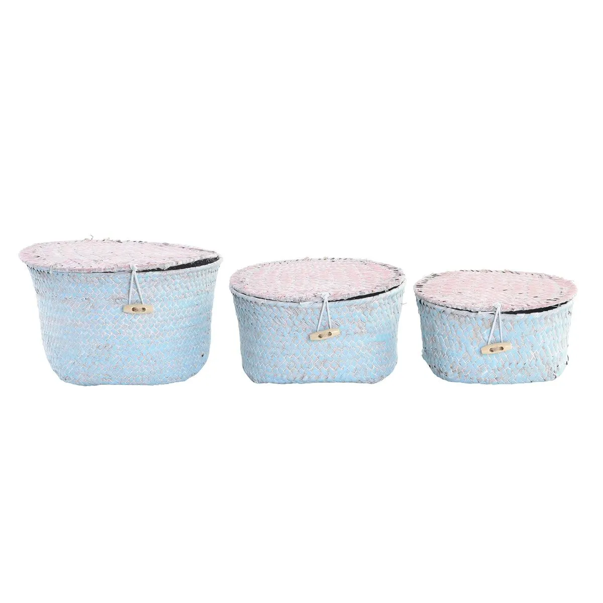 Set di Cestini DKD Home Decor Metallo Mediterraneo Boho 30 x 40 cm 20 x 20 x 12 cm