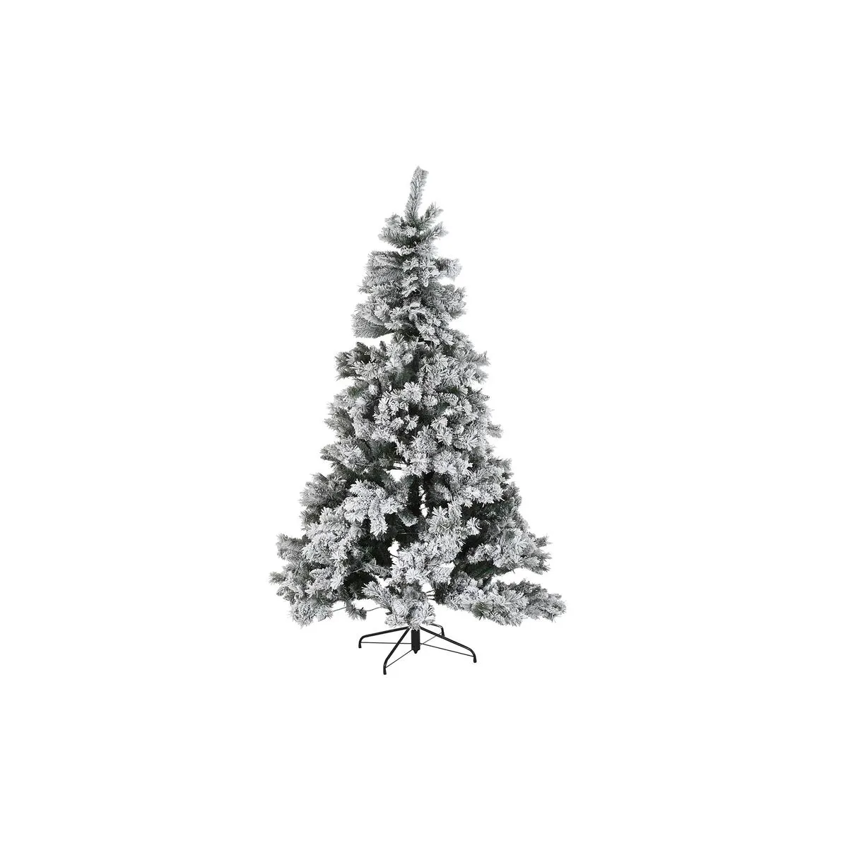 Albero di Natale DKD Home Decor Metallo Polietilene Bianco Verde Nevoso (130 x 130 x 218 cm)