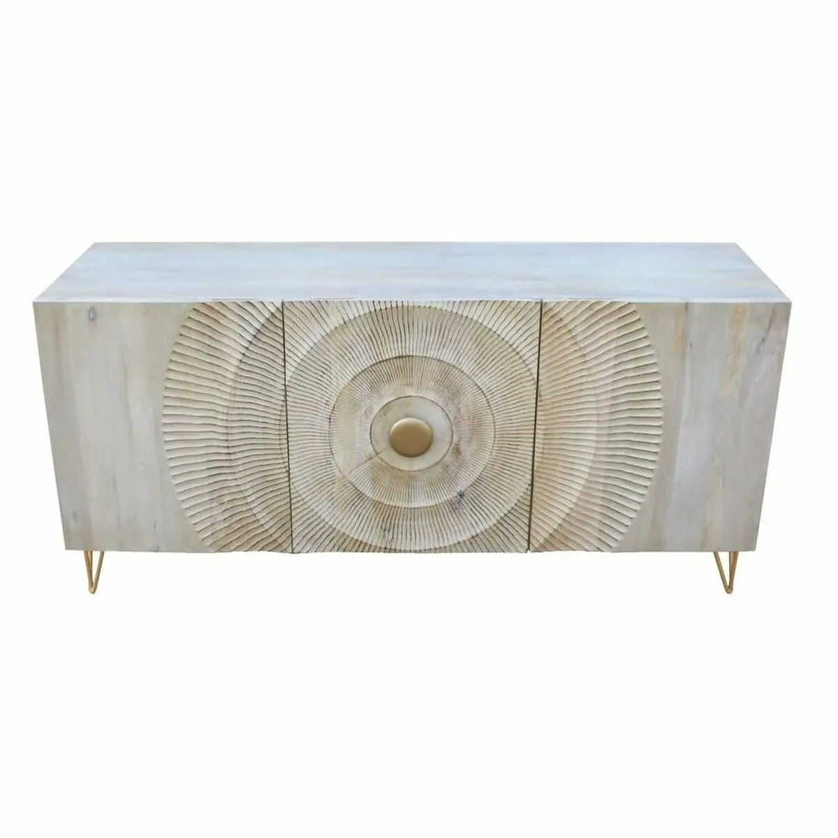 Credenza DKD Home Decor 160 x 45 x 75 cm Dorato Metallo Bianco Legno di mango