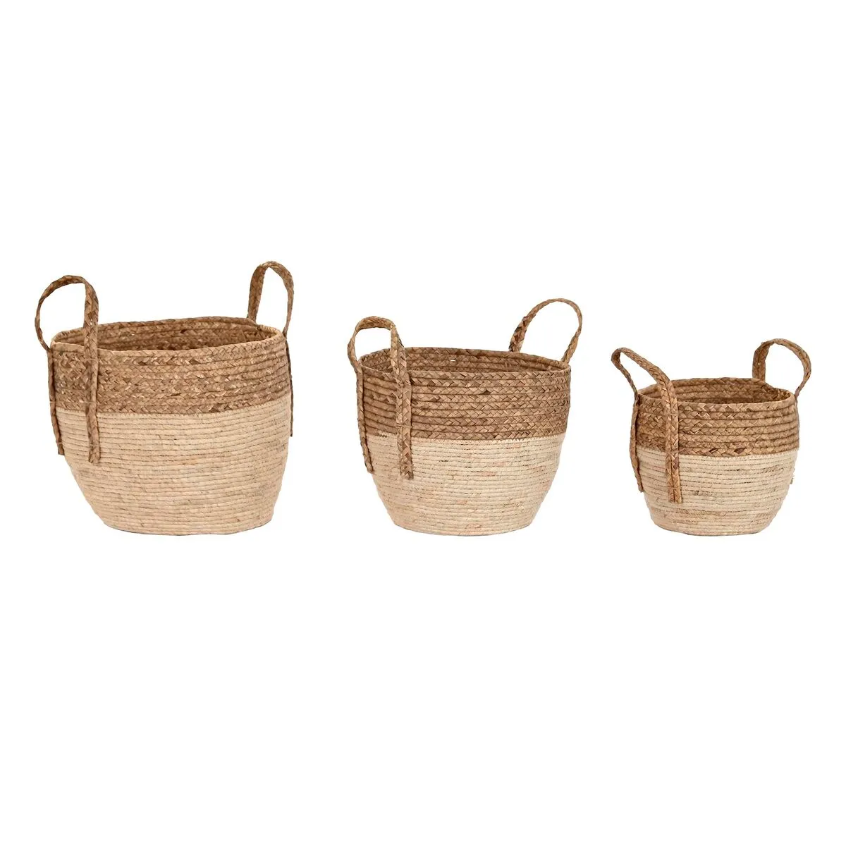 Set di Cestini DKD Home Decor Fibra (38 x 38 x 33 cm)