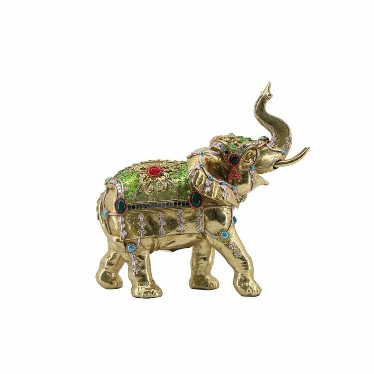 Statua Decorativa DKD Home Decor 24 x 12 x 23,5 cm Elefante Dorato Moderno