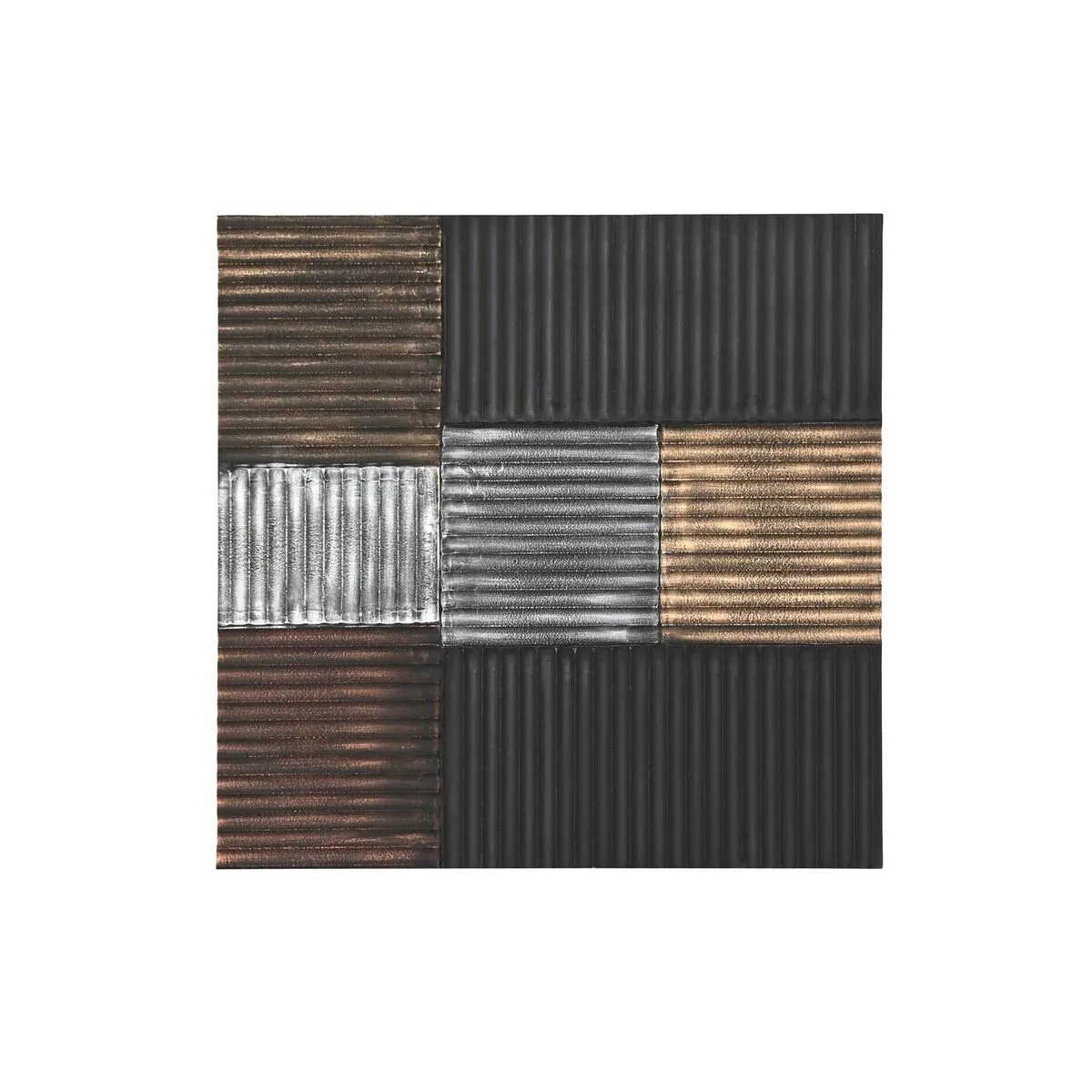 Decorazione da Parete DKD Home Decor Nero Dorato Glamour Moderno Legno MDF (91 x 3 x 91 cm)