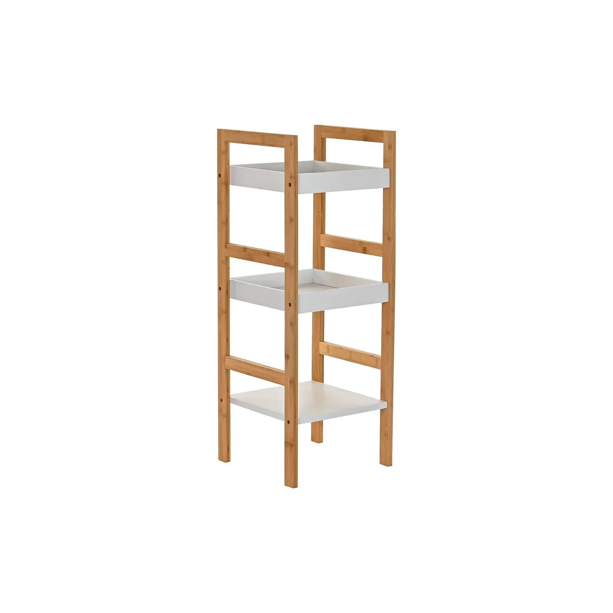 Scaffale da Bagno DKD Home Decor Bianco Naturale Bambù 30 x 29 x 80 cm