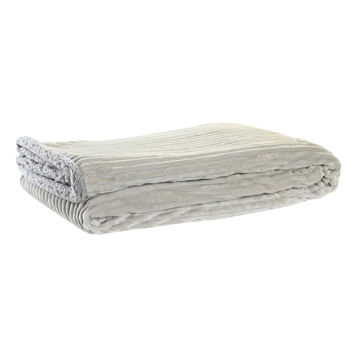 Coperta DKD Home Decor 130 x 170 x 2 cm Grigio chiaro Montagna