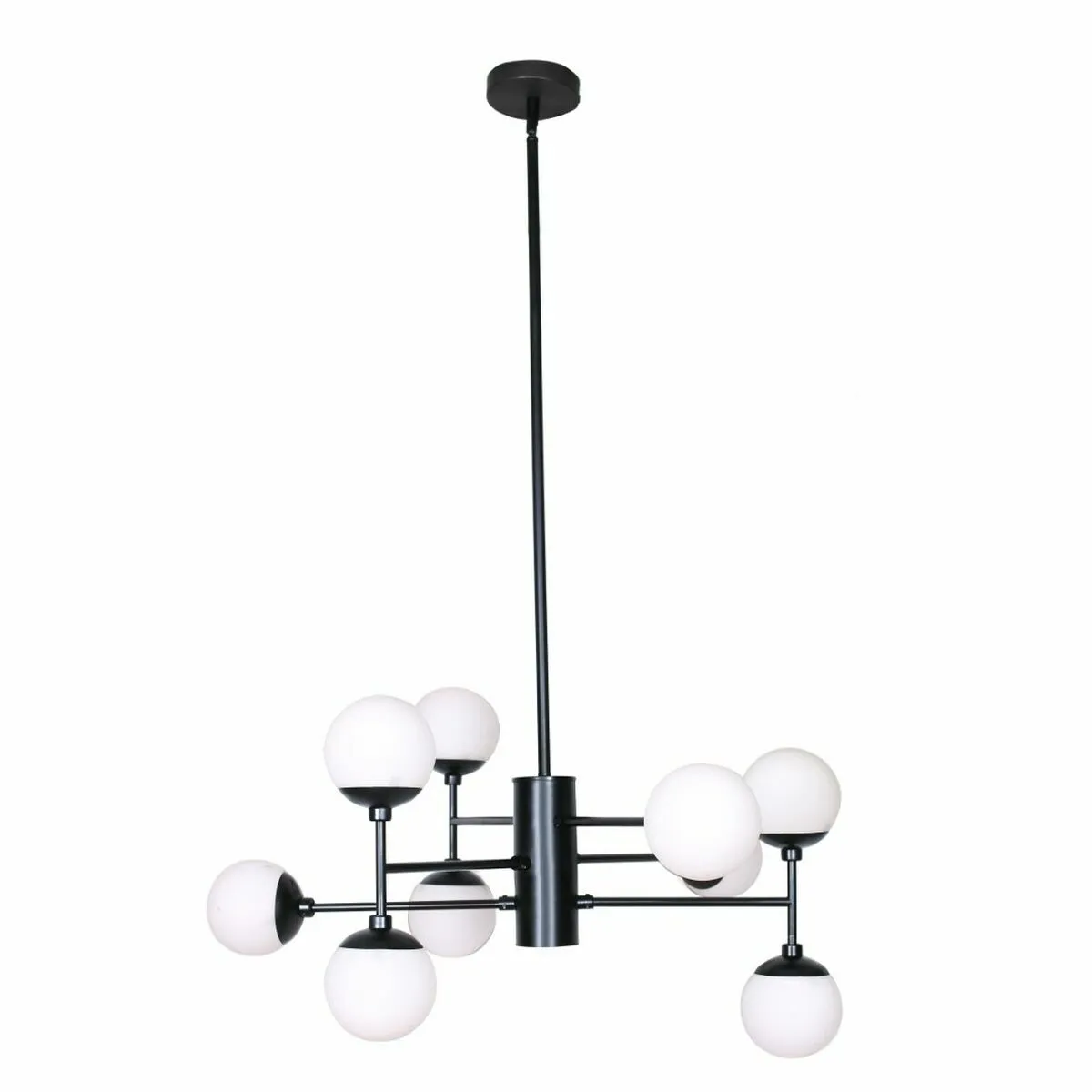 Lampadario DKD Home Decor Cristallo Nero (76.2 x 76.2 x 40.64 cm)