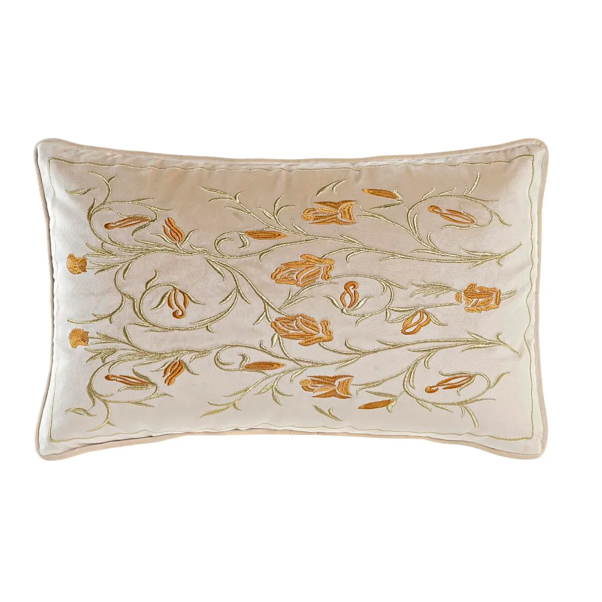 Cuscino DKD Home Decor Dorato 50 x 10 x 30 cm Fiori