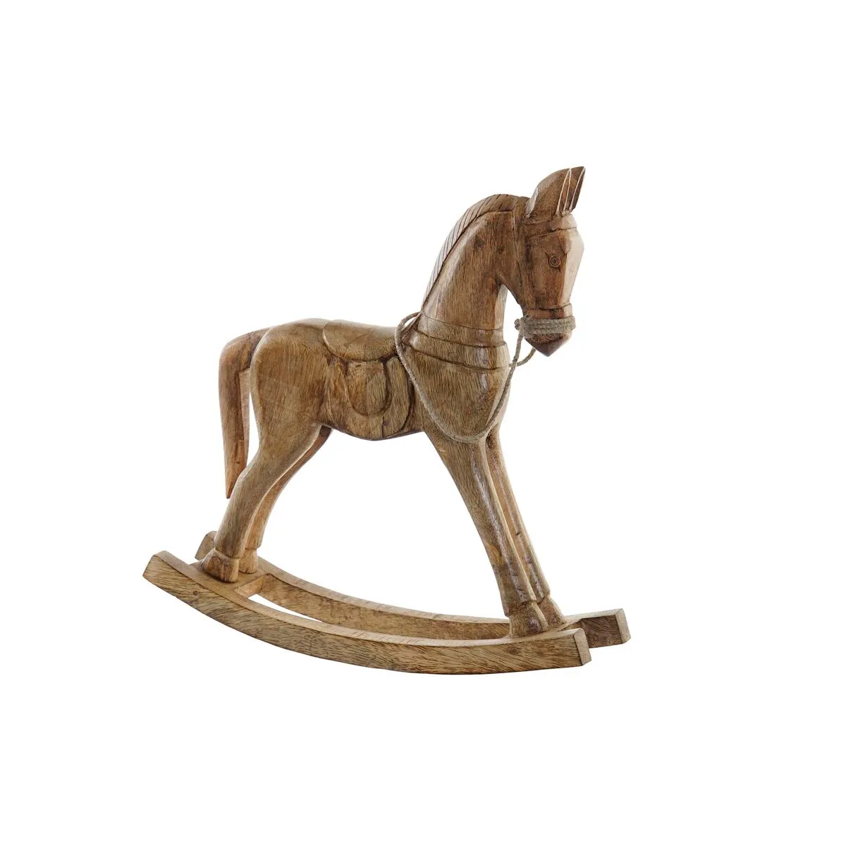 Statua Decorativa DKD Home Decor Altalena basculante Cavallo Marrone 61 x 15 x 63 cm